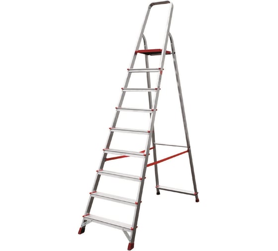 Изображение товара Стремянка Новая Высота9 ступеней, Max нагр. 180 кг, 2К башмаки, 3110109
