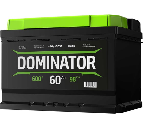 Изображение товара Аккумулятор DOMINATOR 6 СТ 60 Ач 1 L, 600 А ССА, 560107060