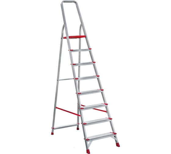 Изображение товара Профессиональная стремянка Новая Высота 8 ступеней с шириной 130 мм, 2К башмаки, Max нагр. 250 кг, 5110108