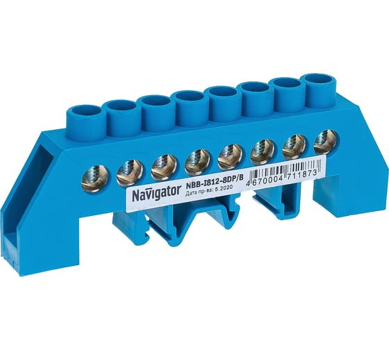 Изображение товара Нулевая шина на DIN-изоляторе в оболочке 8х12-8 Navigator 71187