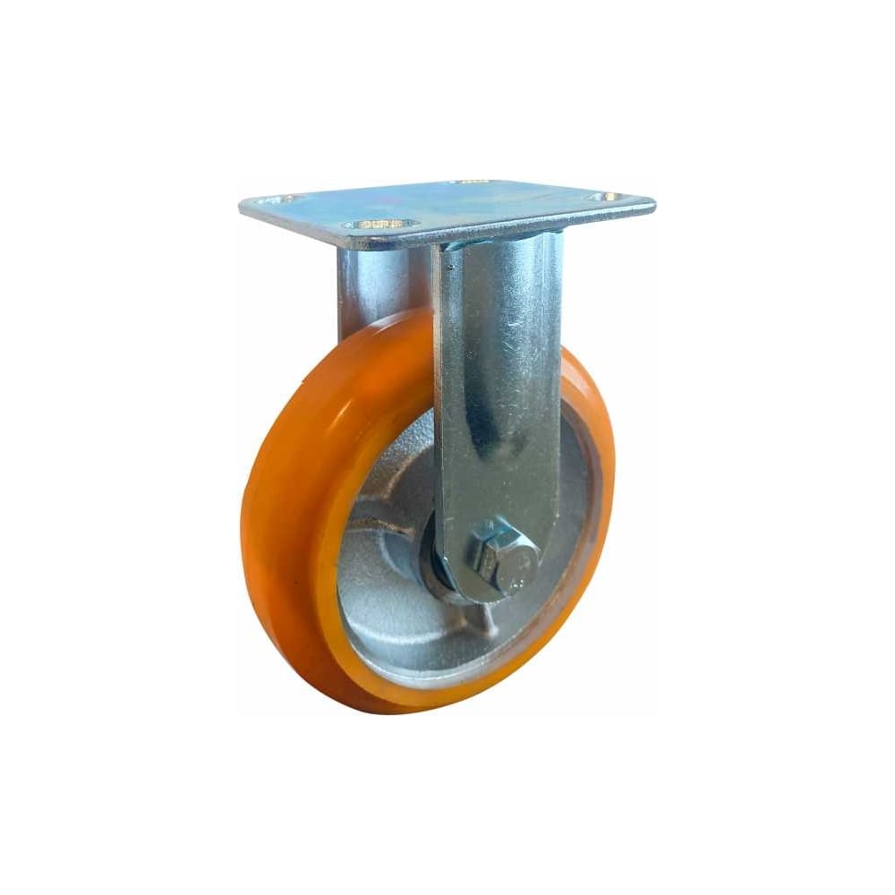 Изображение товара Колесо большегрузное неповоротное (125 мм; желтый полиуретан; Korean PU "5") MFK-TORG 4241125