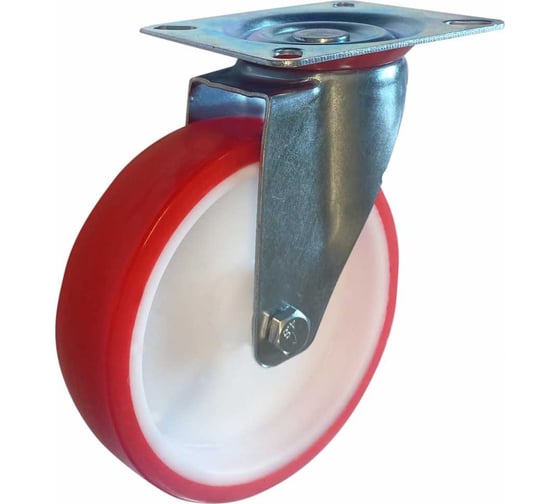 Изображение товара Колесо промышленное поворотное (100 мм; полиуретан; нейлон; PVC Medium) 52100-01-PPU SNP42 MFK-TORG 52023100