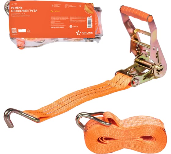 Изображение товара Ремень крепления груза с храповиком Airline 6 м, 2 т AS-T-05