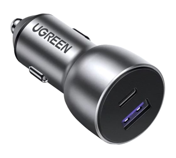 Изображение товара Автомобильное зарядное устройство Ugreen USB-A + USB-C 52.5Вт 60980