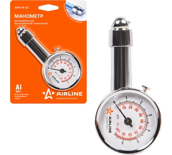Изображение товара Металлический стрелочный манометр Airline 7 АТМ APR-M-02