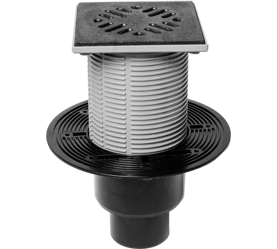 Изображение товара Трап Татполимер ПП ТП-310P 110/75/50 вертикальный выпуск, чугунная решетка 53608