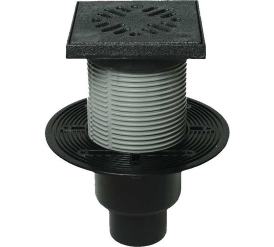 Изображение товара Трап Татполимер ТП-310PG ПП 110/75/50 вертикальный выпуск, чугунная решетка и подрамник 53615