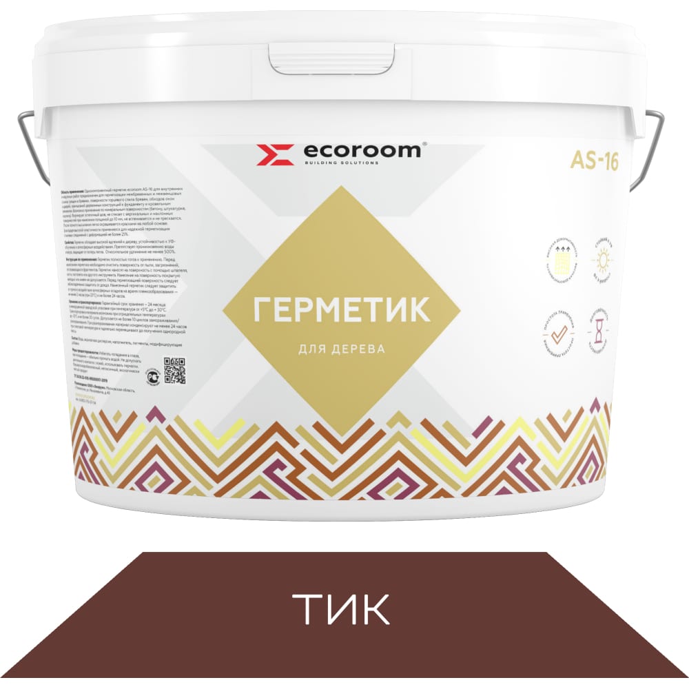 Акриловый герметик для дерева ECOROOM - 225-1-3/тик