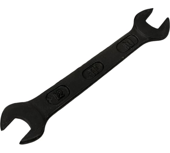 Изображение товара Двусторонний рожковый гаечный ключ Арефино инструмент оксидированный, 10x12 С178