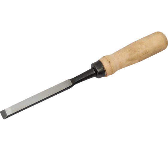 Изображение товара Плоская стамеска Арефино Инструмент горячая штамповка, с деревянной ручкой, 12 мм С23