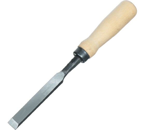 Изображение товара Плоская стамеска Арефино Инструмент горячая штамповка, с деревянной ручкой, 14 мм С129