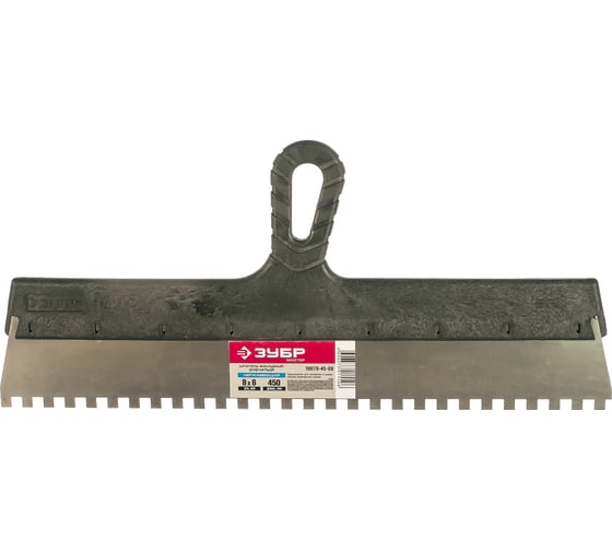 Изображение товара Фасадный зубчатый шпатель 450 мм Зубр МАСТЕР 10078-45-08