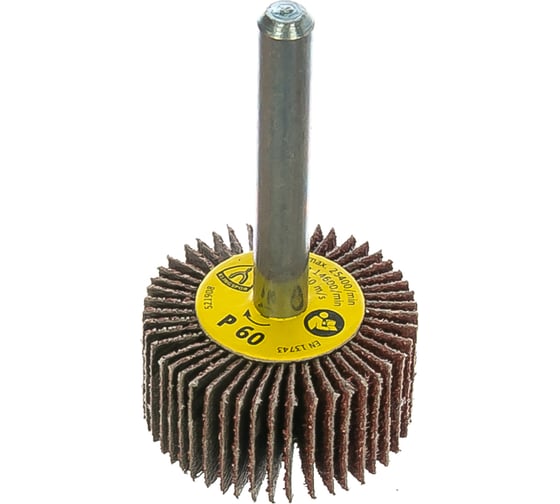 Изображение товара Круг шлифовальный лепестковый на шпильке (30х15 мм; 6 мм; Р60) KLINGSPOR 12844