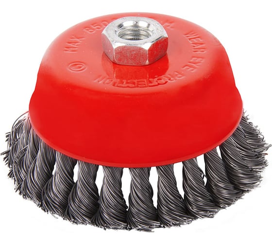 Изображение товара Щетка-крацовка чашечная для УШМ, стальная жгут. проволока, 80 мм, М14 Toolberg 2302051 Лк-00003874