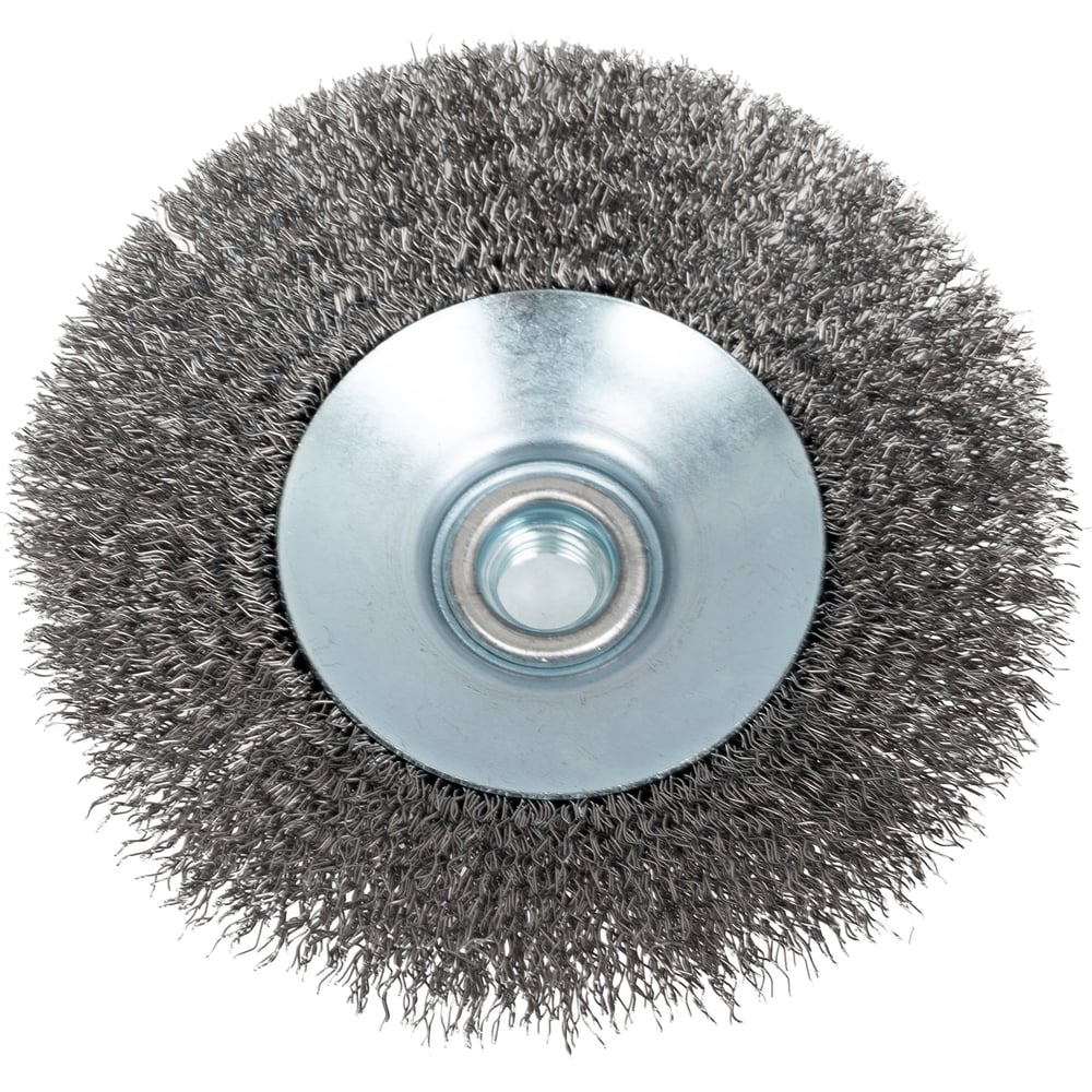 Изображение товара Щетка-крацовка коническая для УШМ стальная 125мм M14 Toolberg