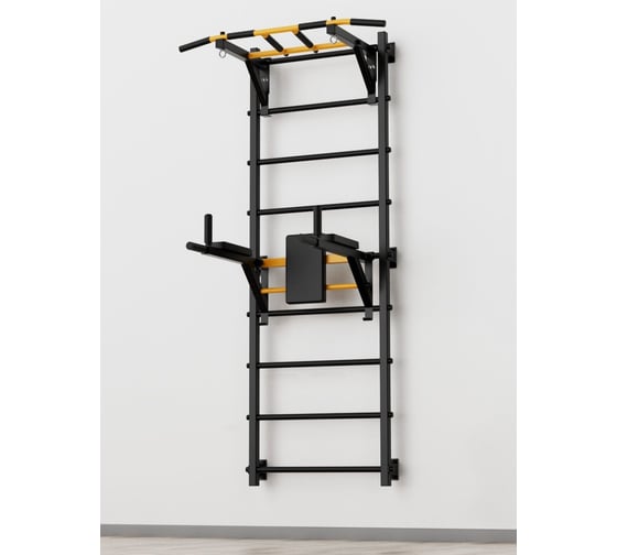 Изображение товара Шведская стенка c турником BARFITS new age s2 ез опоры на пол, турник 3 хвата, черный 4607120459444