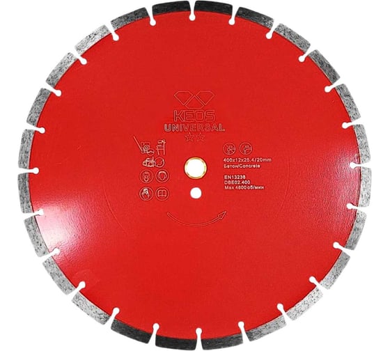 Изображение товара Диск алмазный ECO по бетону (400х25.4/20 мм) для резчиков KEOS DBE02.400