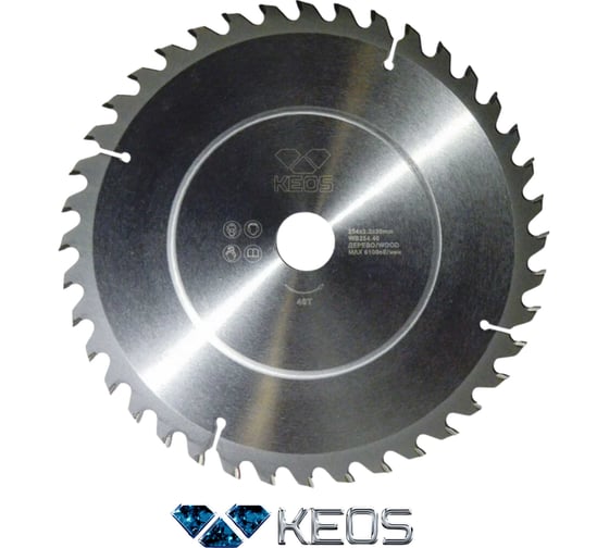 Изображение товара Диск пильный по дереву (254x30 мм; z40) KEOS WB254.40