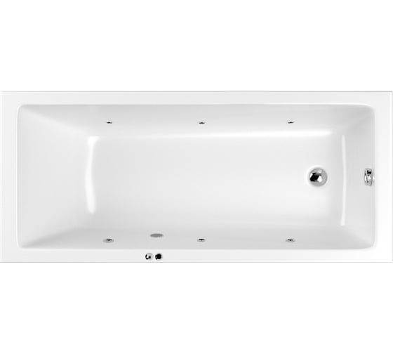 Изображение товара Ванна WHITECROSS Wave 180x80 "SOFT" (хром) 0101.180080.100.SOFT.CR