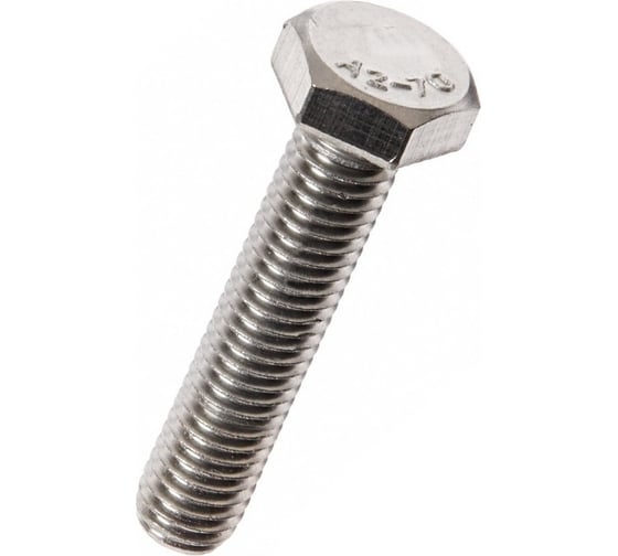 Изображение товара Болт с шестигранной головкой ВИРТУОЗ 8x25 мм, DIN 933, нержавеющая сталь А2, 2 шт. 44482