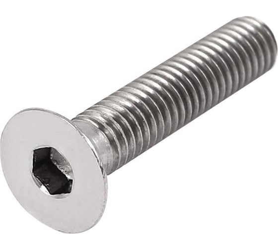 Изображение товара Винт с потайной головкой и внутренним шестигранником ВИРТУОЗ 4x12 мм, DIN 7991, нерж. сталь А2, 12 шт. 44550