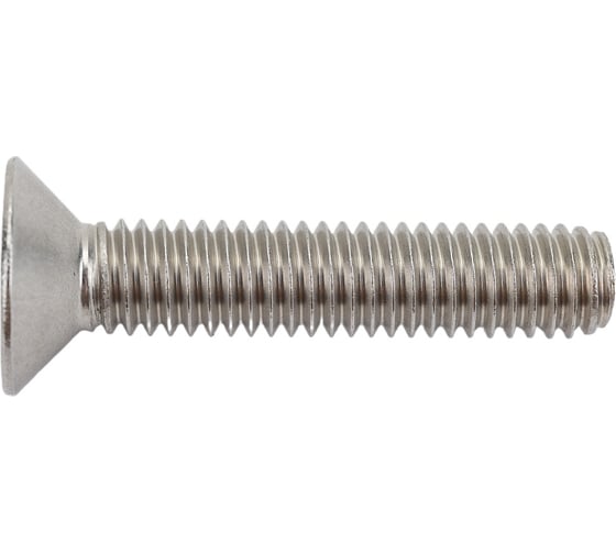 Изображение товара Винт с потайной головкой и внутренним шестигранником ВИРТУОЗ 6x30 мм, DIN 7991, нерж. сталь А2, 6 шт. 44710