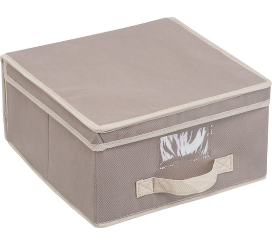 Изображение товара Короб для хранения HANDY HOME вельвет, 300х300х170, серый AH-06