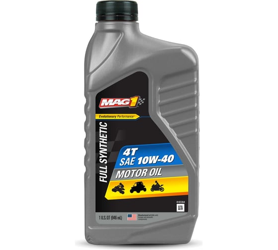 Изображение товара Синтетическое моторное масло для мотоциклов Full Synthetic 4T 10W-40 Motor Oil (946 мл) MAG1 MAG69259
