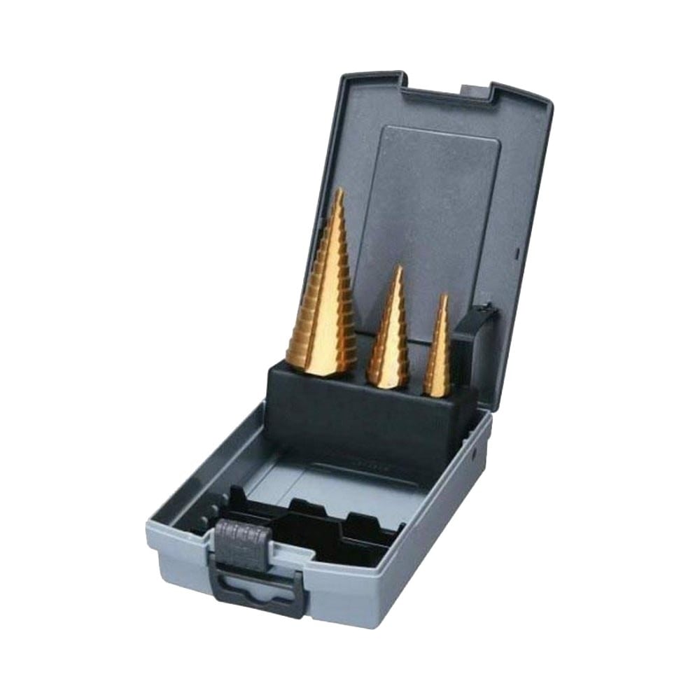 Изображение товара Набор ступенчатых сверл HSS-XE с покрытием TiN 3 шт Karnasch 21.3092