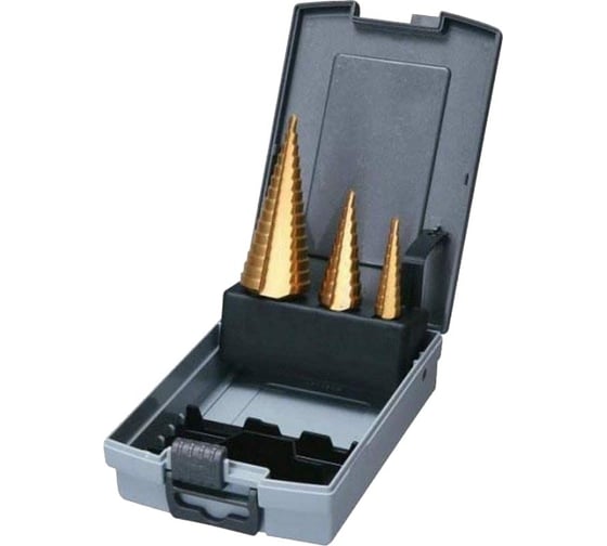 Изображение товара Набор ступенчатых сверл HSS-XE с покрытием TiN, 3 шт Karnasch 21.3092