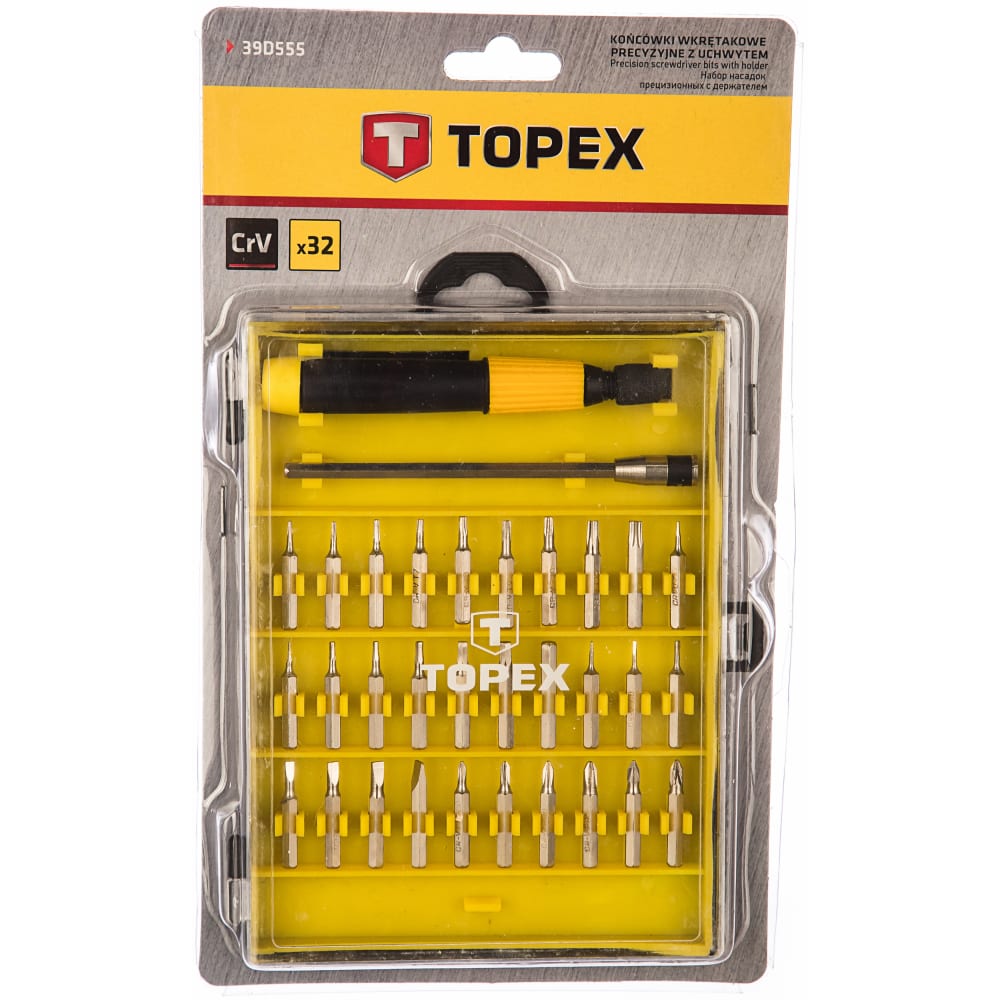 Сменные прецизионные наконечники TOPEX шестигранные ключи topex