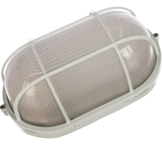 Изображение товара Влагозащищенный светильник Navigator 94 805 NBL-O2-100-E27/WH НПБ 1202 белый овал решетка 100Вт IP54 94805