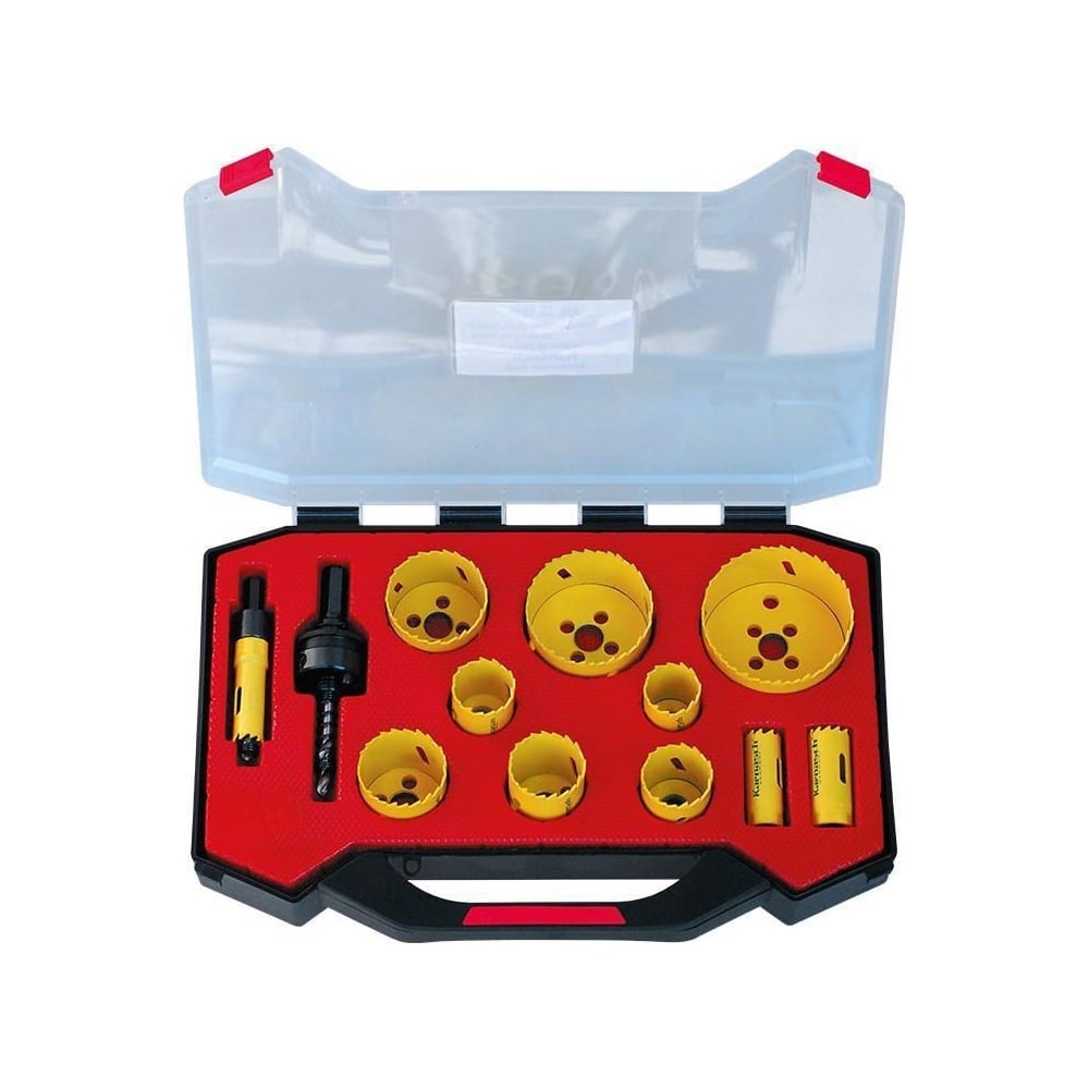 Изображение товара Набор коронок биметаллических Karnasch 20.1514 11 шт кейс для сверления металла дерева пластика