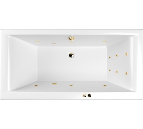 Изображение товара Ванна WHITECROSS Savia Duo 170x80 "LINE" (золото) 0103.170080.100.LINE.GL