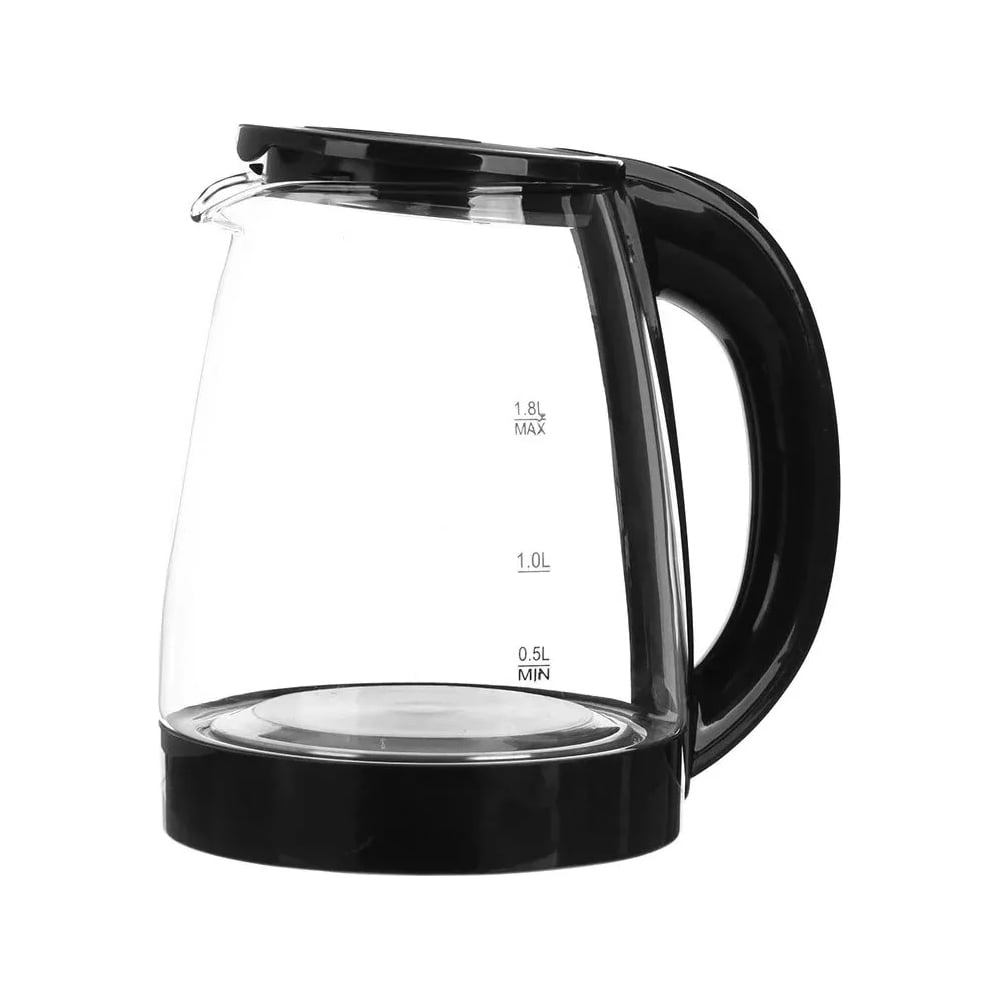 Электрический чайник Добрыня, цвет прозрачный/черный DO- 1254 - фото 1