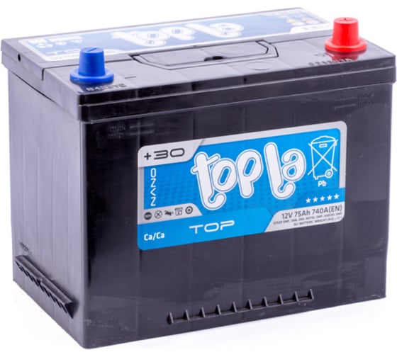 Изображение товара Автомобильный аккумулятор TAB Topla top 6ст-75.0 яп.ст/бортик 118875