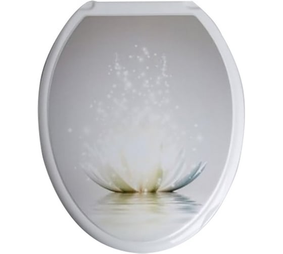 Изображение товара Сиденье для унитаза РОССПЛАСТ "универсал декор" лотос 545661