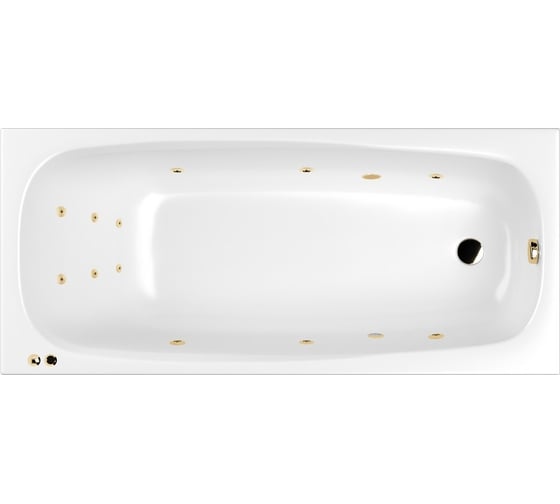 Изображение товара Ванна WHITECROSS Layla 180x80 "LINE" (золото) 0102.180080.100.LINE.GL