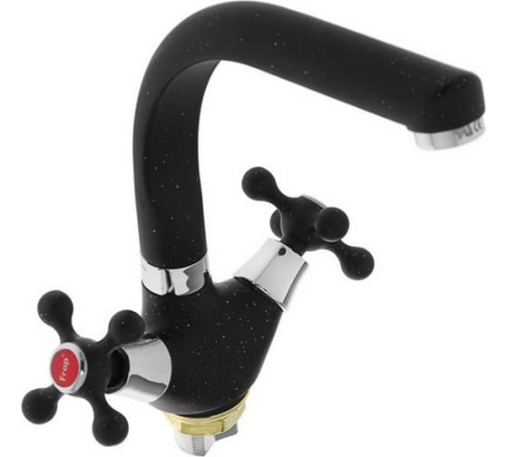 Изображение товара Смеситель для кухни Frap 1/2 кер f5408-7 черный 540476