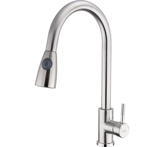 Изображение товара Смеситель для кухни Frap душ 35к f60899-1 нержавеющая сталь, выдвижная лейка 550860