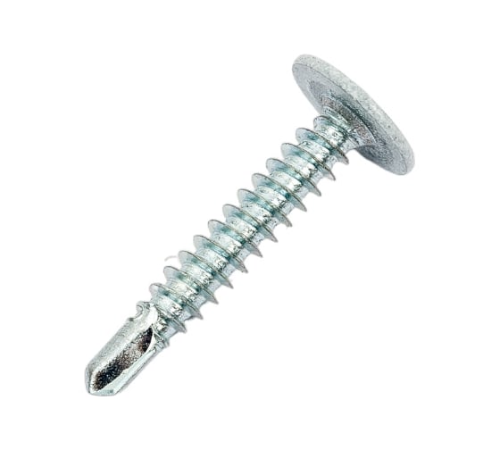 Изображение товара Саморезы с прессшайбой и сверлом по листовому металлу до 2мм Зубр RAL-9003 PH2 4,2х25мм 400шт 300211-42-025-9003