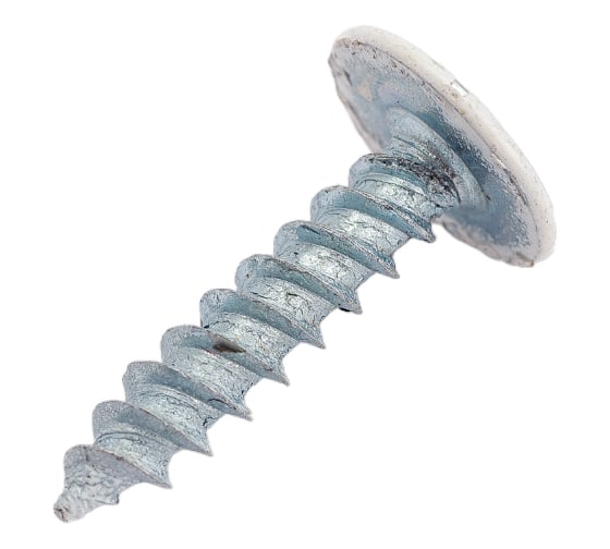 Изображение товара Саморезы с прессшайбой по листовому металлу до 0,9 мм Зубр RAL-9003 PH2 4,2х19 мм 450шт 300191-42-019-9003