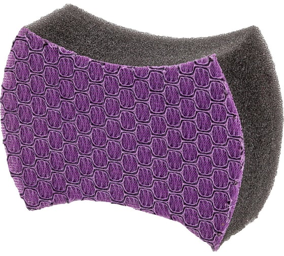 Изображение товара Губка для мытья посуды PROFF PLASTIK "proff" 105x65 мм, 2 шт/уп, с цветным абразивом, фигурная, серая 1/30 УИ-2601540