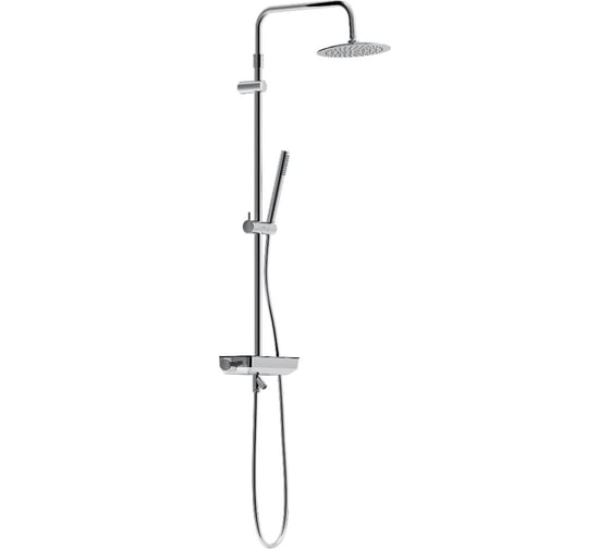 Изображение товара Душевая система Damixa Scandinavian Pure с ванно-душевым смесителем-полкой, хром 936730000