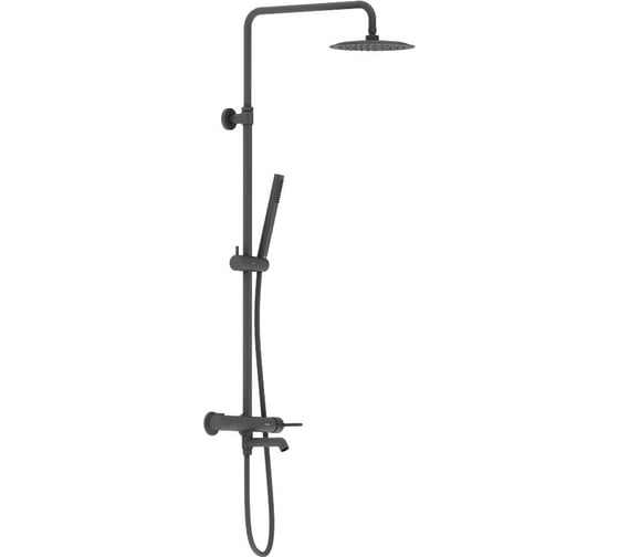 Изображение товара Душевая система Damixa Scandinavian Pure с ванно-душевым смесителем, чёрный 936740300