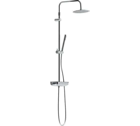 Изображение товара Душевая система Damixa Scandinavian Pure с душевым термостатическим смесителем-полкой, хром 936750000