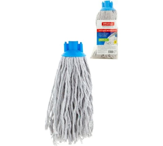 Изображение товара Насадка моп для швабры OfficeClean professional веревочная, хлопок, ворс 26см, 180г 271107