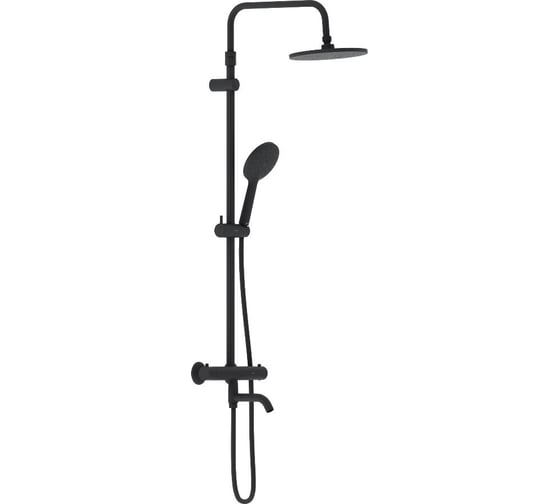 Изображение товара Душевая система Damixa Jupiter с термостатическим смесителем, ванна/душ, чёрный 977810300