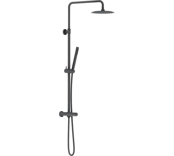 Изображение товара Душевая система Damixa Scandinavian Pure с душевым термостатическим смесителем, чёрный 936800300