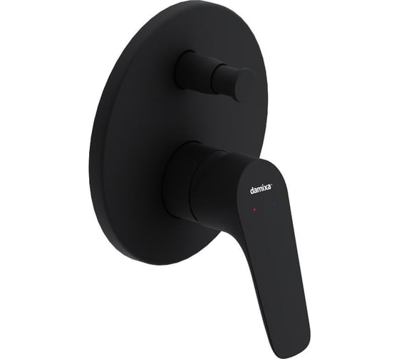 Изображение товара Смеситель монтируемый в стену ванной - душевой Damixa Jupiter (черный) 777100300